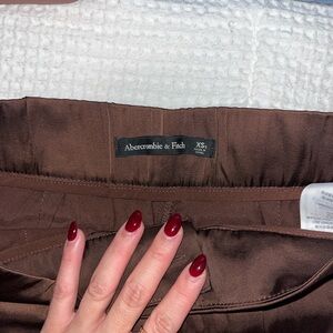 Brown Silk Abercrombie Trousers